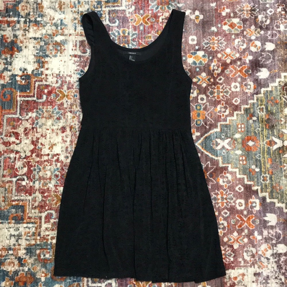 Forever 21 Black Velvet Tank Dress